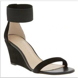 Banana Republic Black Suede Kellen Wedge 7.5 NIB